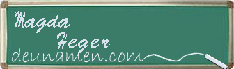 Magda Heger Visitenkarte